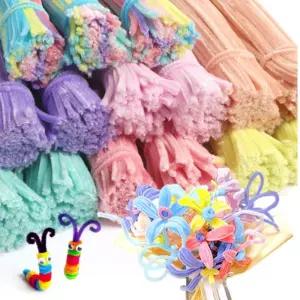 단체 모루 꽃 꽃다발 만들기 인형 키트 DIY 세트 재료 패키지 철사 공예 200P