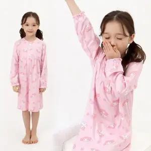 고품질 마이멜로디 피치기모 9부 원피스 여아원피스 원피스 아동실내복 실내복원피스 (WFJFLR8)