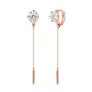 [LF6L38S7_58]큐빅 바롱 귀걸이 Gold 14K pin(RS116)