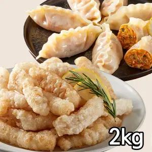 파르팜 한돈 찹쌀탕수육과 비건김치만두 세트(총2kg)