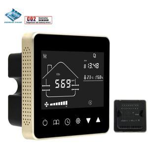 2025  CO2 센서 에어질 제어 RS485&MODBUS DC 0-10V/AC 온습도 감지기 환기 시스템