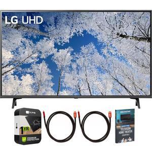 LG 43UQ7070ZUD 43인치 클래스 UQ7070 ZUD 시리즈 LED 4K UHD 스마트 웹OS 22 TV 번들, 2배 데코 기어 HDMI 케이블, 텔레비전 홈 시어터 필수품 및 1년 CPS 향상 보호 팩 포함