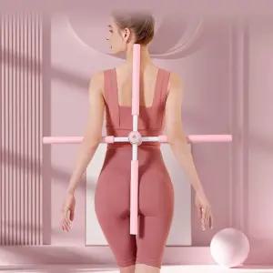 허리 척추 자세보완 스트레칭봉 회전십자봉 핑크 등마사지볼 땅콩마사지볼 롤링마사지볼