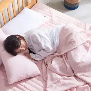 시어서커 홑이불 핑크(S/SS)_간절기 여름침구 시원한 인견홑이불 시어서커홑이불 린넨홑이불