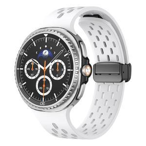삼성 갤럭시 시계 8 클래식 46mm/Watch8 44mm Smartwatch 밴드 시계줄 손목 대한 자기 D 버클 실리콘 스트