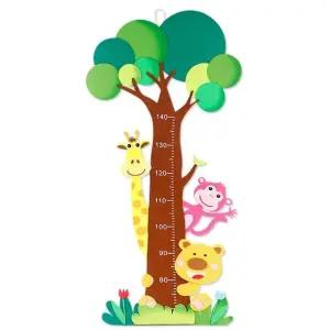 동물 디자인 펠트 키재기 숲속 감성 유니크 장식품 어린이 방용 키측정기 (WFJPIDQ)