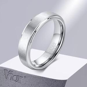 남성용 Vnox 5mm 기본 반지, 안티 스크래치 텅스텐 웨딩 밴드, 간단한 클래식 신랑 보석 액세서리