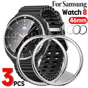 삼성 갤럭시 워치 8 클래식 46mm 보호 커버 링 범퍼 시계 케이스용 메탈 베젤 3개/1개