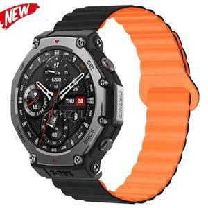 Amazfit T-Rex 3 용 마그네틱 실리콘 스트랩 Huami 교체 밴드 스마트 시계 팔찌 액세서리