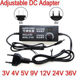 조절식 어댑터 전원 공급 장치 AC-DC 3V 5V 6V 9V 12V 18V 24V 1A 2A 3A 5A 범용 220V-12V 60W