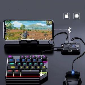 핸드폰 게임 패드 컨트롤러 모바일 키보드 마우스 어댑터 PUBG/콜 오브 듀티 컨버터 유무선 안드로이드 IOS 13.4 미만