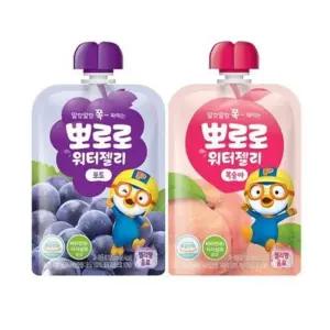 [아우트]뽀로로 워터젤리 복숭아 포도 120ml 10개입
