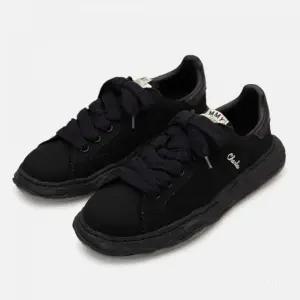 미하라 야스히로 찰스 오리지널 솔 캔버스 로우탑 스니커즈 블랙 여성 A12FW703