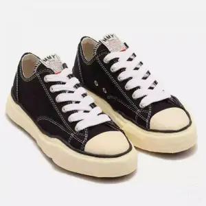 미하라 야스히로 피터슨 VL 오리지널 솔 캔버스 로우탑 스니커즈 블랙 여성 A09FW733