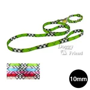 10mm 신형체크 랜덤 목줄셋트 강아지 (WFJRREF)