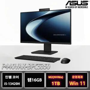 ASUS올인원 PC P440VAK-BPC5350 데스크탑 모니터 일체형 컴퓨터 피벗기능 1TB교체 Win11설치