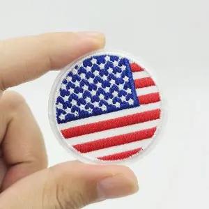 열접착 미국 국기 자수 와펜 (WFJTSRS)