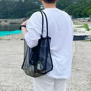 숄더백 쇼퍼백 메쉬 캐쥬얼룩 토트백 블랙