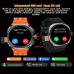 패션 울트라 스마트 시계 남성  영상 통화 Smartwatch 4G/5G Sim 카드 GPS WIFI 로터리 카메라 글로벌 호출