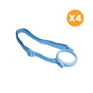 그로미미 빨대컵 휴대용 어깨끈 탈부착 블루 4개