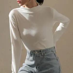 여성 가을 겨울 텐셜 하프넥 반목 목폴라 이너 폴라티