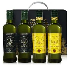 [NS홈쇼핑][선물포장] 포스티보나 엑스트라버진올리브유 500ml 2병 해바라기유 500ml 2병 오..[34533627]