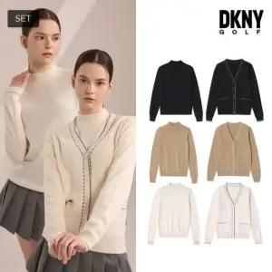 DKNY GOLF 여성 가디건,모크넥니트 2종 세트