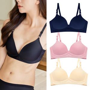3p 커버업 몰드 노와이어 브라 3매 세트 심리스 브래지어