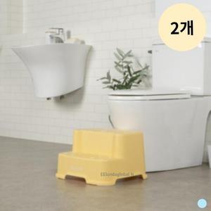 아가드 2단 유아 발 디딤대 아기 변기 발판 옐로우 X2