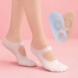 발각질케어 수면시 위생적인 실리콘 올 보습양말-W9D25F6
