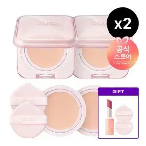 [NEW]킬커버 메쉬 글로우 에센셜 쿠션 기획세트 [본품+리필] x2 [사은]쉬폰무드립 랜덤 정품)+퍼프2매
