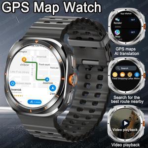 갤럭시 시계 7 GPS 스마트 시계 남성용 나침반 AMOLED 화면 비디오 재생 4GB 메모리 스포츠 피트니스 블루