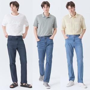 [뱅뱅]25SS 뱅뱅 여름 남성 라이크라 스트레이트핏 데님 3종