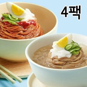 교동 원쿡 물냉면 230g 2팩+비빔냉면 240g 2팩(총4팩)