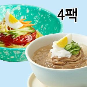 교동 원쿡 물냉면 230g 2팩+쫄면 240g 2팩(총4팩)