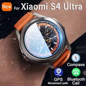 Xiaomi S4 군용 GPS 스포츠 스마트 워치 남성용 AMOLED 나침반 방수 야외 트래커 블루투스 통화 피트니스 S