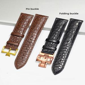 바쉐론 콘스탄틴 악어 가죽 시계 스트랩, 벨트, 남성용 모델, 19mm, 20mm, 22mm