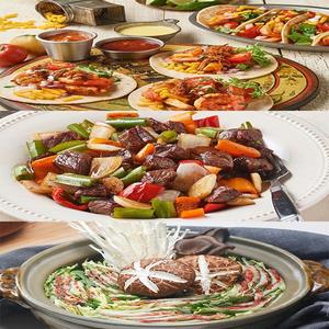 [후레쉬앤푸드]Fresh 밀키트 캠핑요리 간편식 인기세트 3종 (멕시칸타코파티팩+찹스테이크+밀푀유나베)