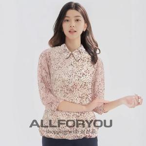 올포유 여성 플라워 프린트 쉬폰 블라우스 셔츠 ALBLN3311PK