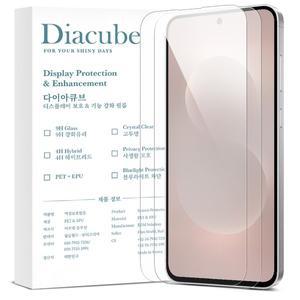 [다이아큐브] 갤럭시 S25엣지 풀커버 9H PET 슬림 지문인식 강화유리 액정보호필름, 2매 간편부착