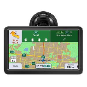 차량용 GPS 내비게이터, 트럭용 내비게이션 시스템, 7인치 256M+16GB 터치스크린, 위성 차량 유닛, 음성 회전 방향 안내, 속도 경고, 북미 지도 평생 무료 업데이트
