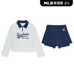 [MLB키즈 공식] 25SS 바시티여아 래쉬가드 스커트 세트 NY (Navy) 7FSWV2453-50NYS