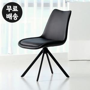 [벤티스가구]하젤 가죽 회전의자 chair 까페 인테리어 기능성 의자 책상 공부 편한 고급(블랙)