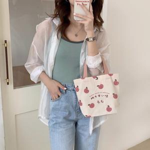 귀여운 미니 에코백 똑딱이 캔버스백 출퇴근용데일리 토트백 3종
