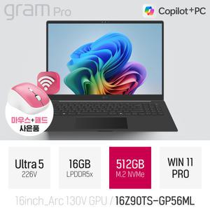 ⓒ LG 2025 그램 프로16 16Z90TS-GP56ML 울트라5 226V 16GB 512GB WIN11 / 사무 인강용 고성능 AI 노트북
