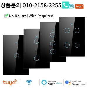 투야 와이파이 블루투스 스마트 라이트 터치 스위치 중성선   벽 알렉사 구글 홈