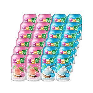 해태 코코팜 340ml 피치핑크+화이트 혼합 24개 어린이 음료
