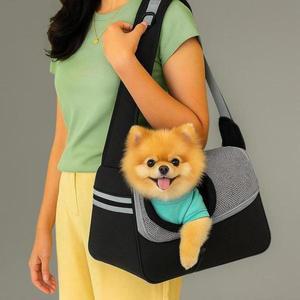 애완동물 이동용 메쉬 슬링백 강아지 고양이 크로스백