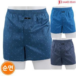 제임스딘 남자 40수 순면 트렁크 팬티 3매입 BZ73