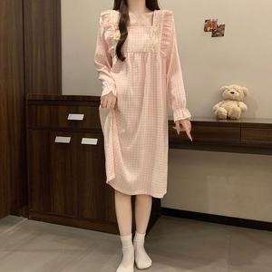 여성 면 슬립 스커트 여름 반팔 공주풍 귀여운 캐릭터 실내복 G30Z21R OP2